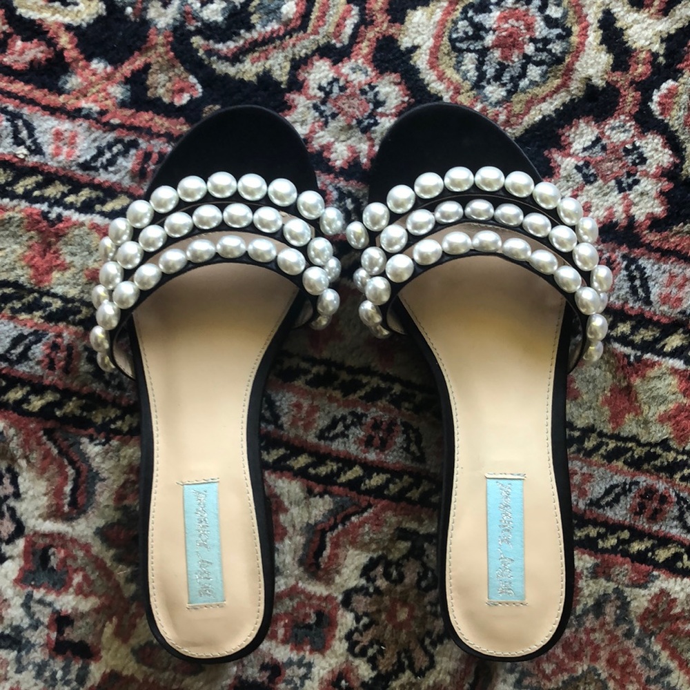 Betsey Johnson pearl slides